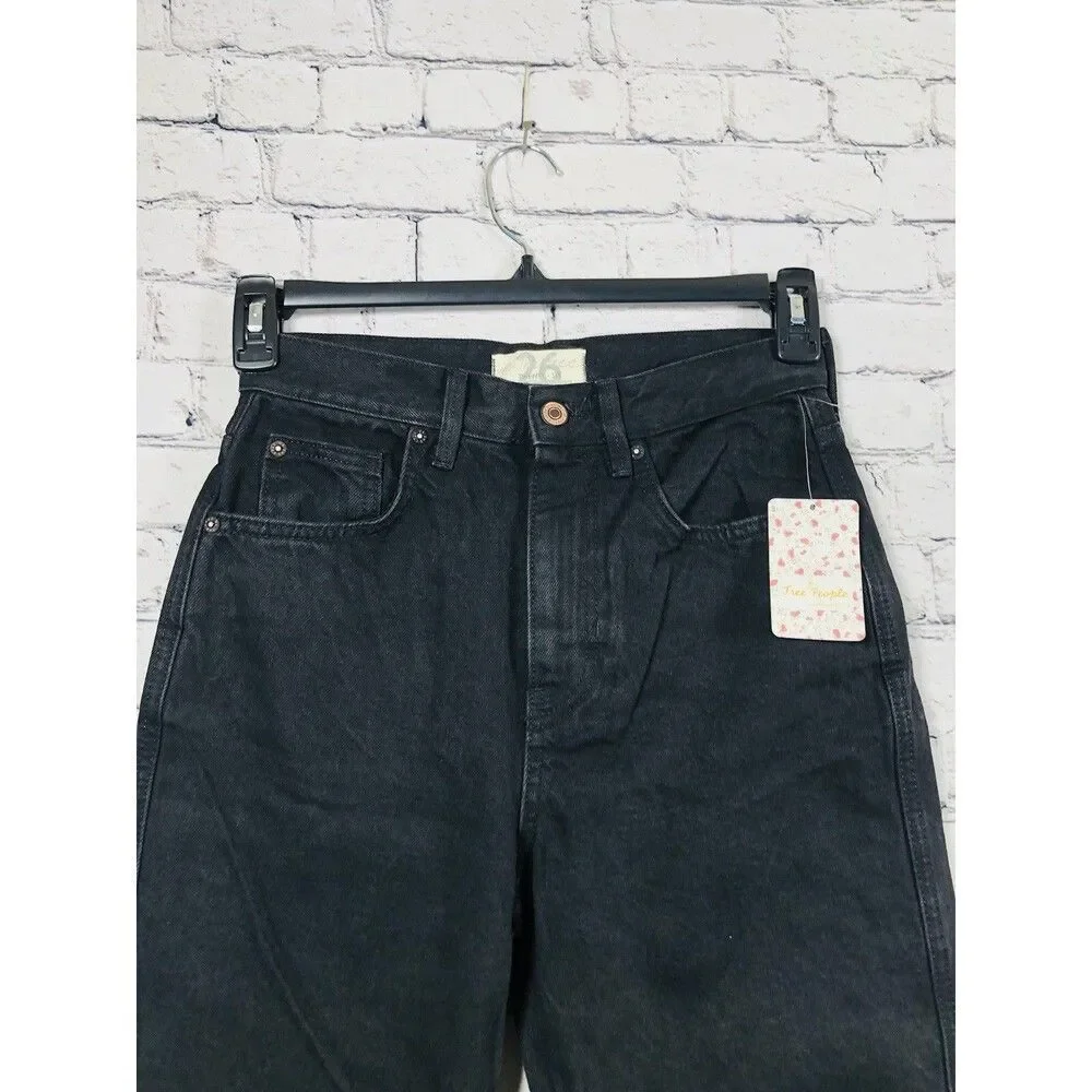 Free People We the Free Women's Black Out Stove Pipe Jean NWT Size 26
